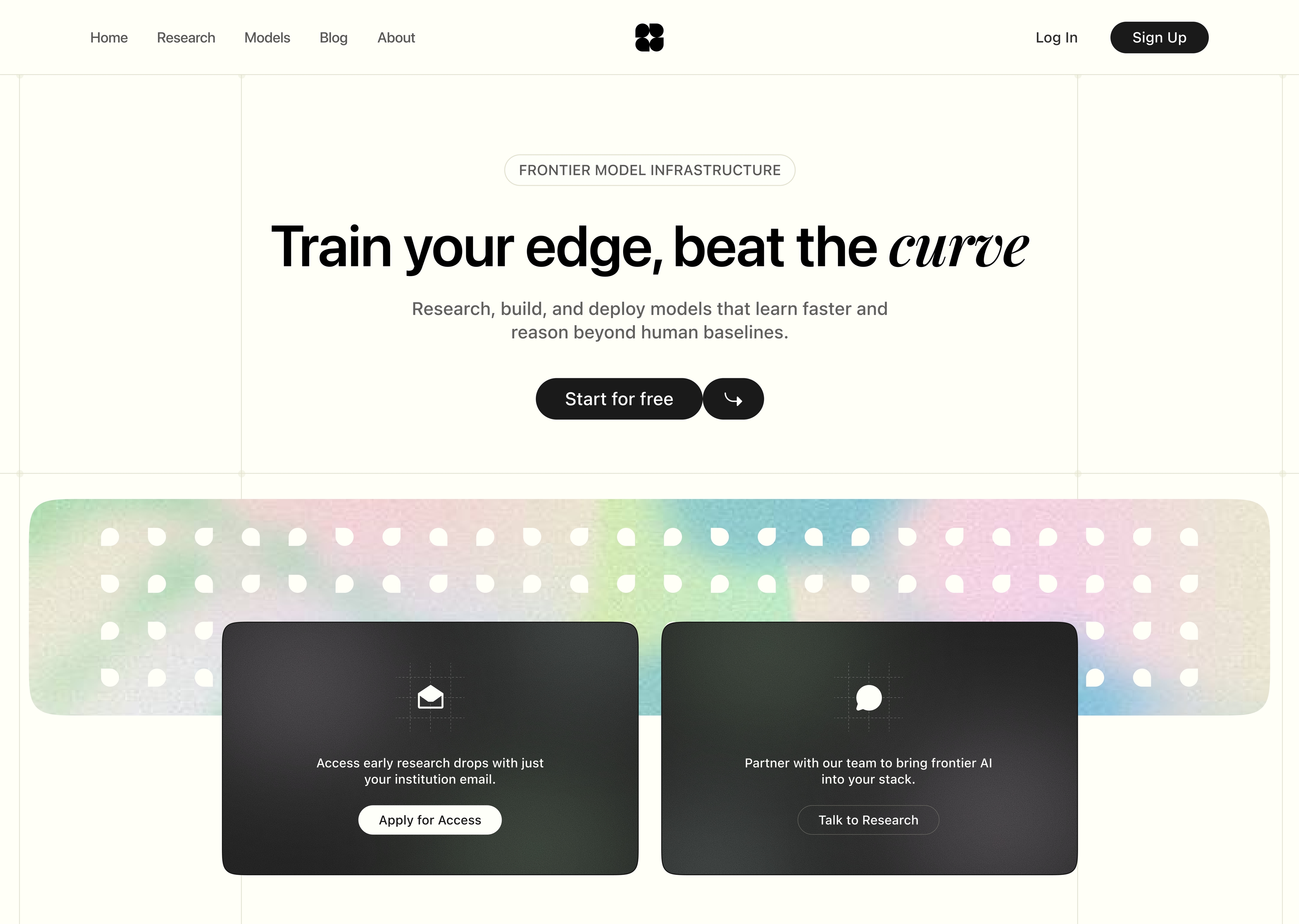 AI research lab website