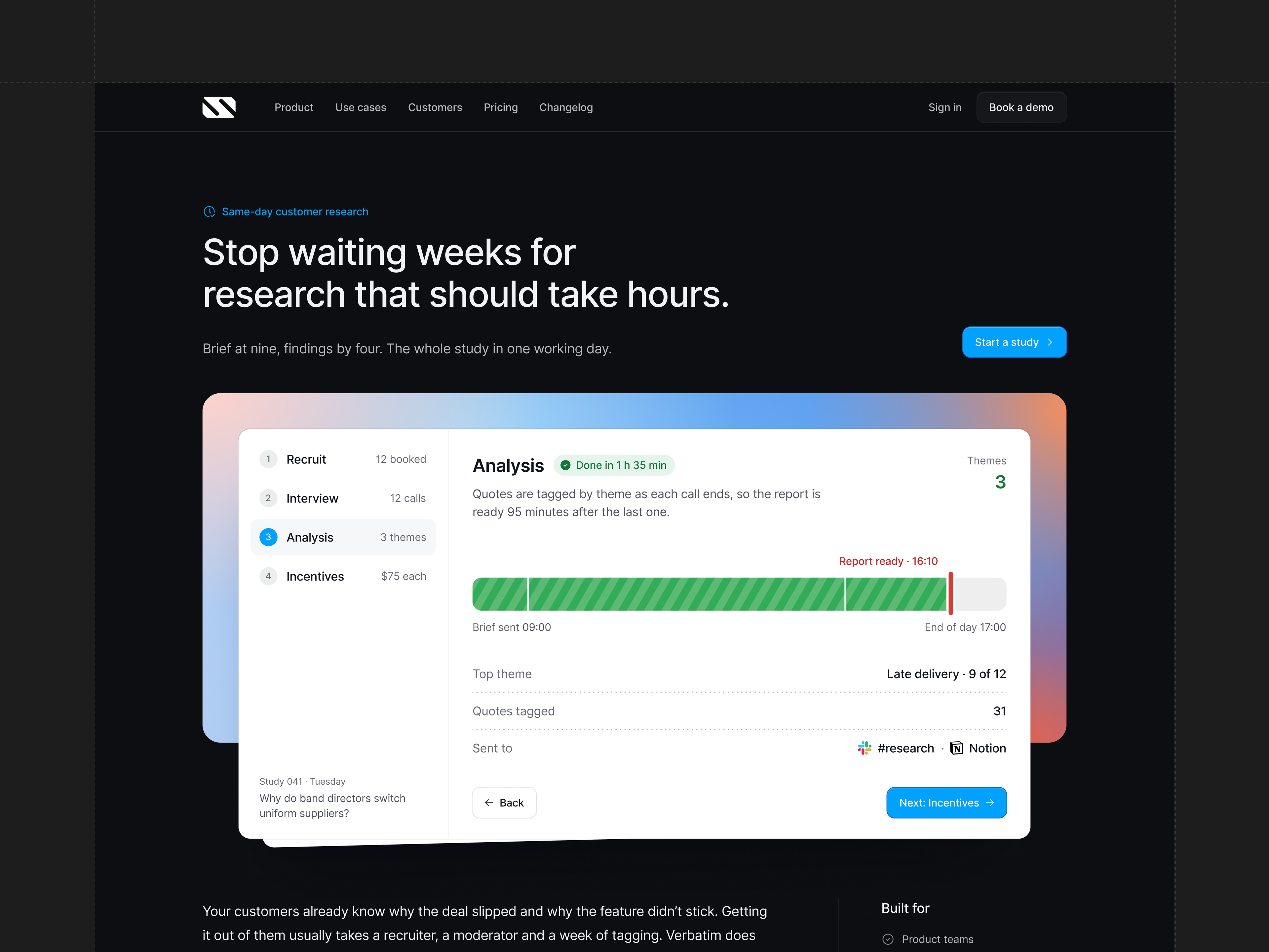 Customer research website